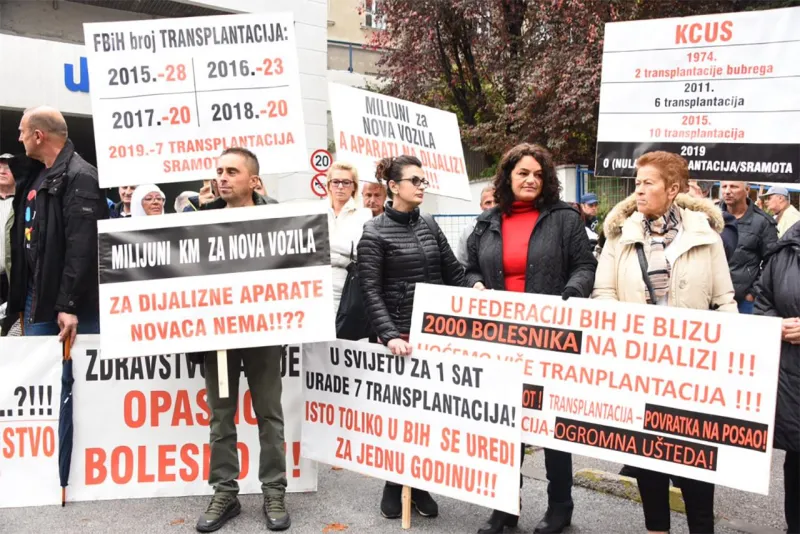 Dijalizirani pacijenti u FBiH spremaju nove prosvjede