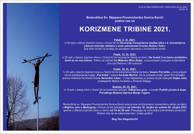 NAJAVA: Korizmene tribine 2021.
