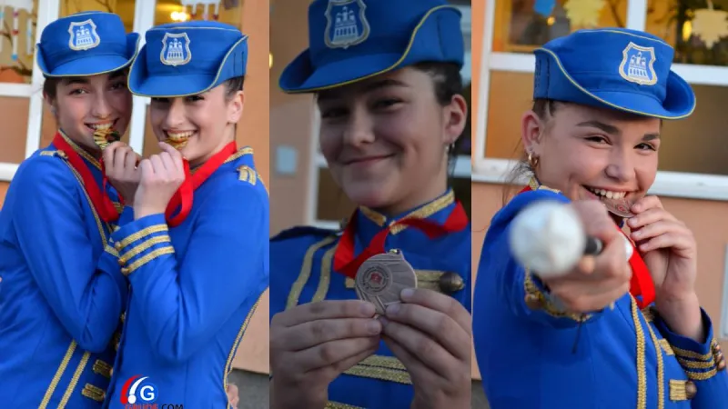 FOTO: Grudskim mažoretkinjama uručene medalje, osvojile su 3 zlata, 1 srebro i 3 bronce