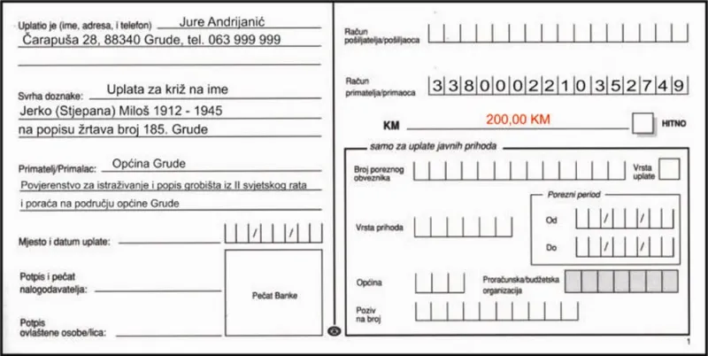 Još do kraja lipnja možete uplatiti za spomen križ na Groblju Mira na Bilima 1