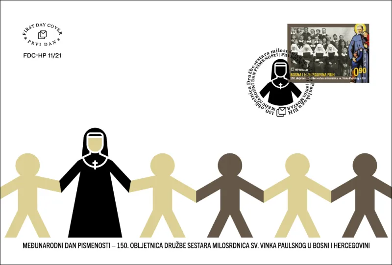 150. obljetnica Družbe s. milosrdnica sv. Vinka Paulskog u BiH obilježena prigodnom markom HP Mostar 1