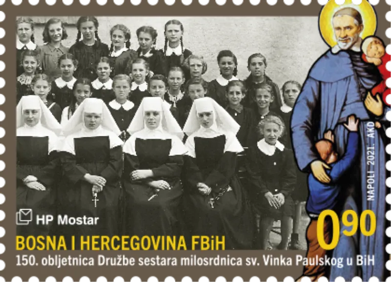 150. obljetnica Družbe s. milosrdnica sv. Vinka Paulskog u BiH obilježena prigodnom markom HP Mostar 2