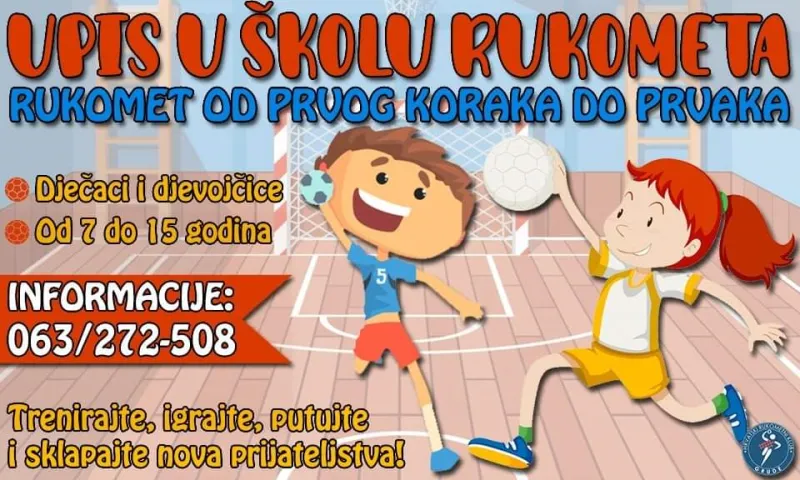 Upišite svoje klince u školu rukometa ''Rukomet - od prvog koraka do prvaka''
