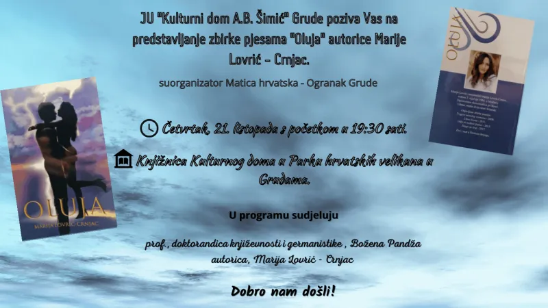 Grude / Širokobriježanka Marija Lovrić - Crnjac predstavlja 'Oluju'