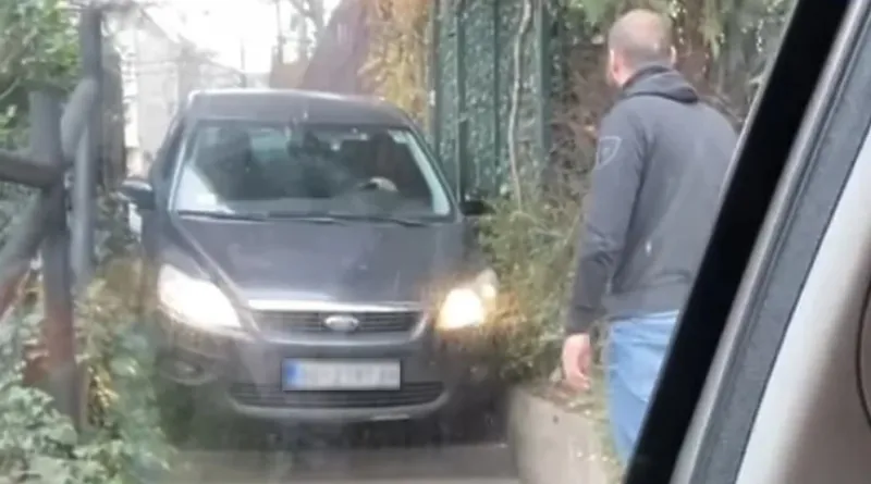 (VIDEO) Auto vozio niz stepenice, žena s dvoje djece ostala zarobljena