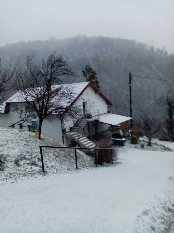 FOTO: Dok se mi 'kupamo' u južini, u nizinskim dijelovima Hrvatske pada snijeg