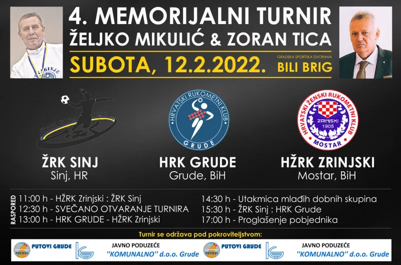 NAJAVA: U subotu 4.memorijalni turnir Željko Mikulić & Zoran Tica