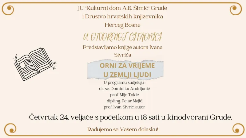 NAJAVA - Predstavljanje knjiga Ivana Sivrića