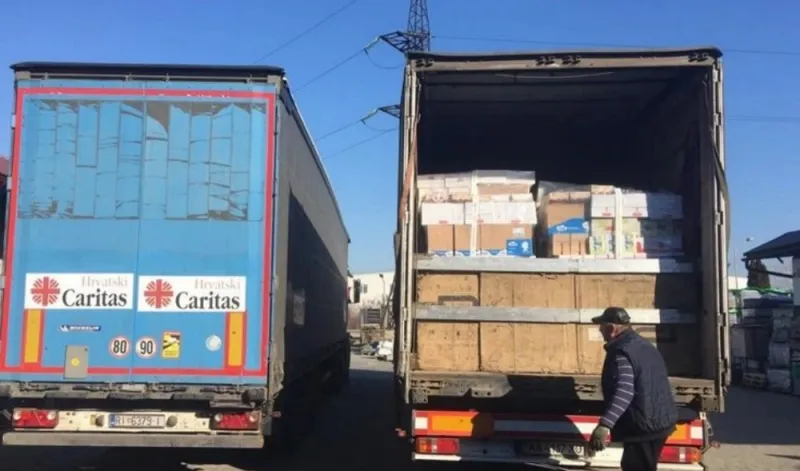 Tegljač Hrvatskog Caritasa s humanitarnom pomoći stigao u Ukrajinu