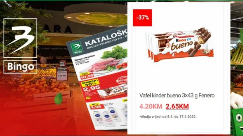 Kažu da ne mogu padati cijene u BiH? Pogledajte kako Bingo 'ruši' nedodirljivi Kinder Bueno