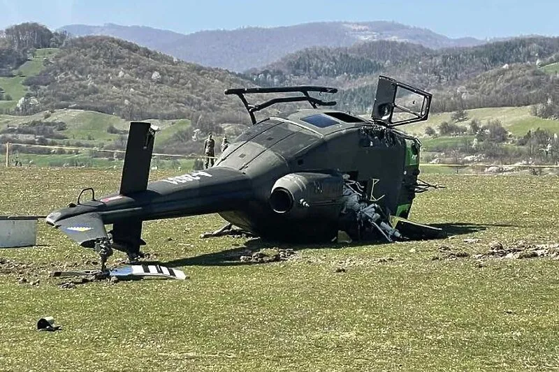 VIDEO: Prva snimka helikoptera koji nikad nije poletio, a prevrnuo se u BiH