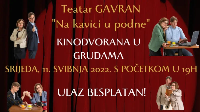 Hit predstava 'Na kavici u podne', 11. svibnja dolazi u Grude!