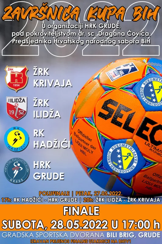 HRK Grude ovaj vikend domaćin finala KUP-a BIH 1