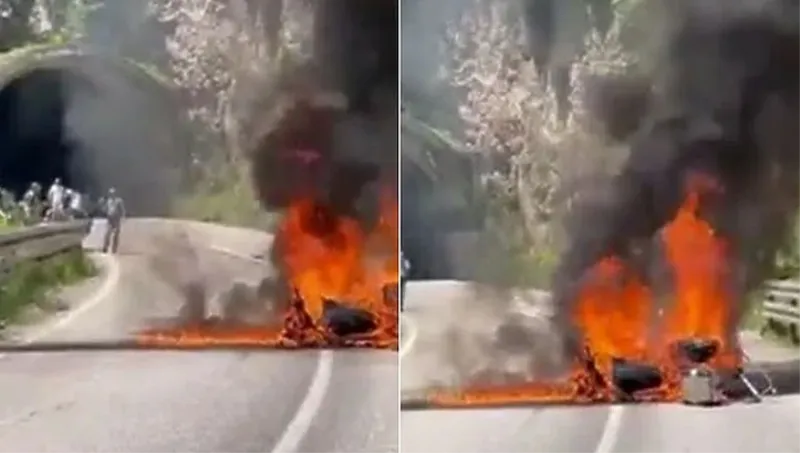 Nakon sudara s automobilom planuo motocikl, vozač hitno prevezen na liječenje