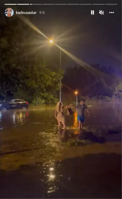 Karleuša ostala zarobljena u vodenoj bujici