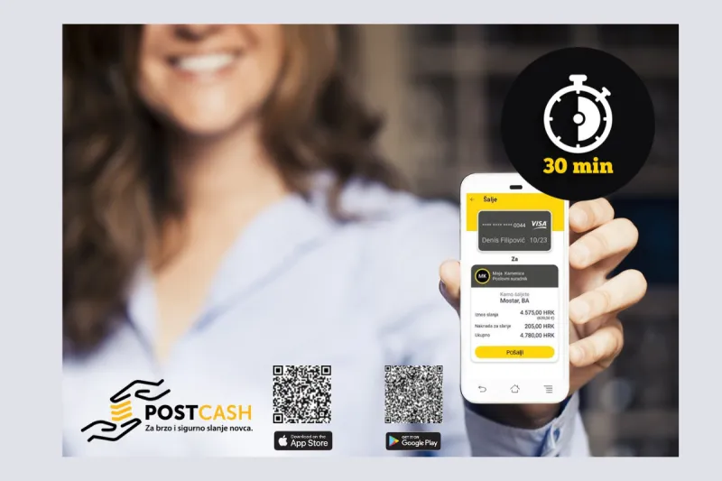 PostCash aplikacija - za siguran digitalni transfer novca iz EU