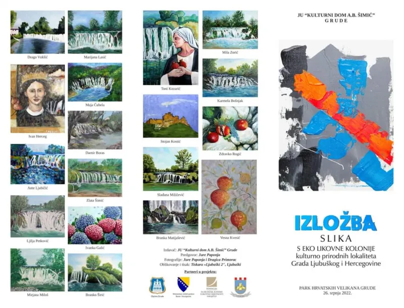 NAJAVA – Izložba slika s Eko likovne kolonije kulturno prirodnih lokaliteta Grada Ljubuškog i Hercegovine
