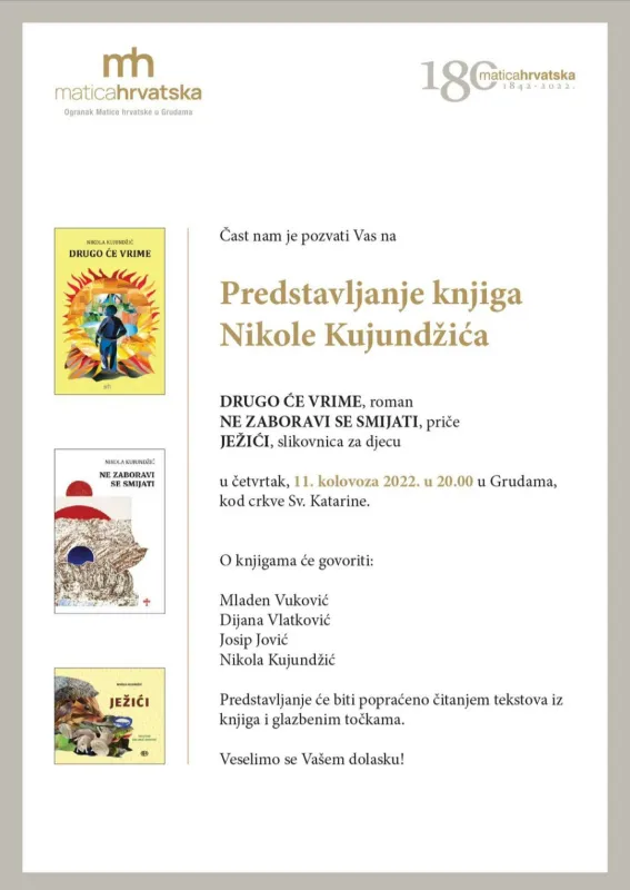GRUDE: Kod crkve sv. Kate predstavljanje knjiga Nikole Kujundžića 1