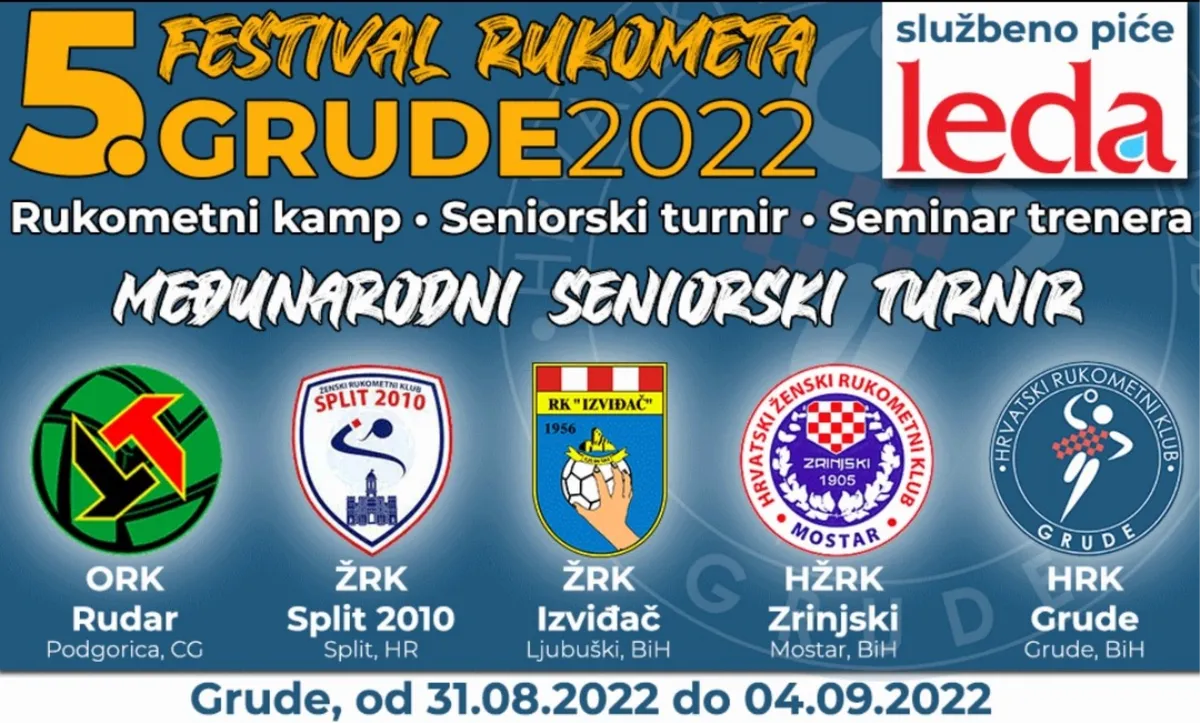 Program 5. festivala rukometa – Grude 2022.