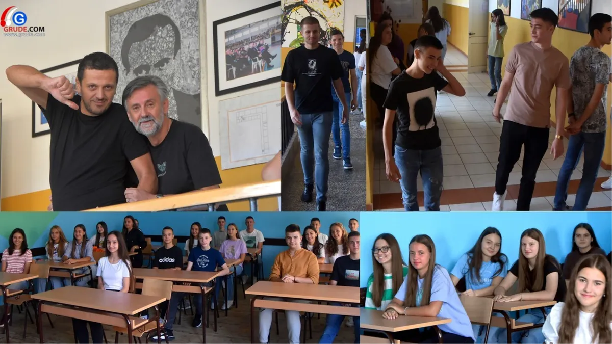 FOTO: DAN SMO PROVELI U SREDNJOJ ŠKOLI U GRUDAMA! A. B. ŠIMIĆ OPOMINJE NOVE GENIJALCE: PAZITE DA NE IDETE MALENI ISPOD ZVIJEZDA