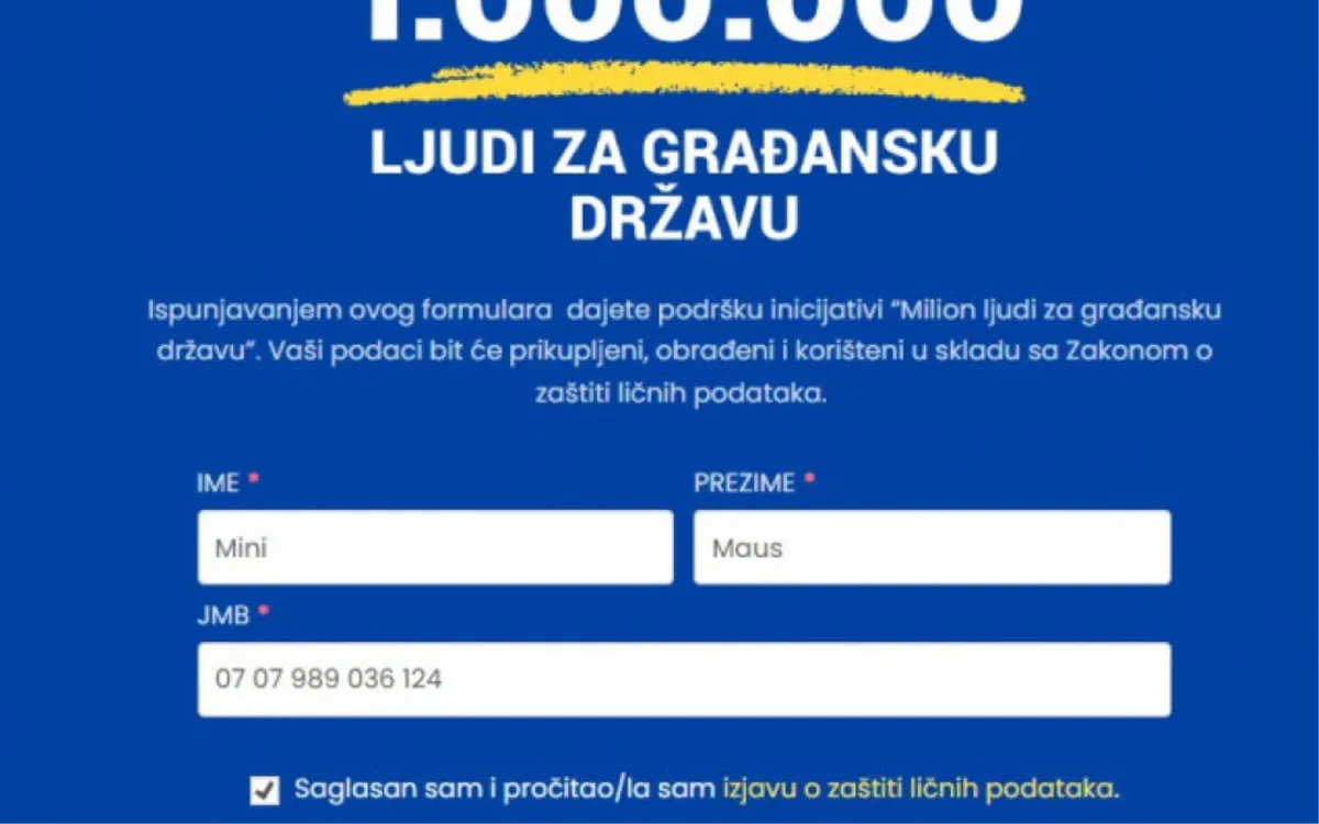 Komšićeva peticija klasična prevara