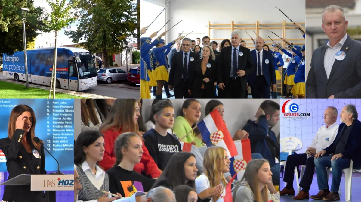 FOTO: U GRUDAMA ODRŽAN SREDIŠNJI SKUP HNS-A PREDVOĐENOG HDZ-OM BIH