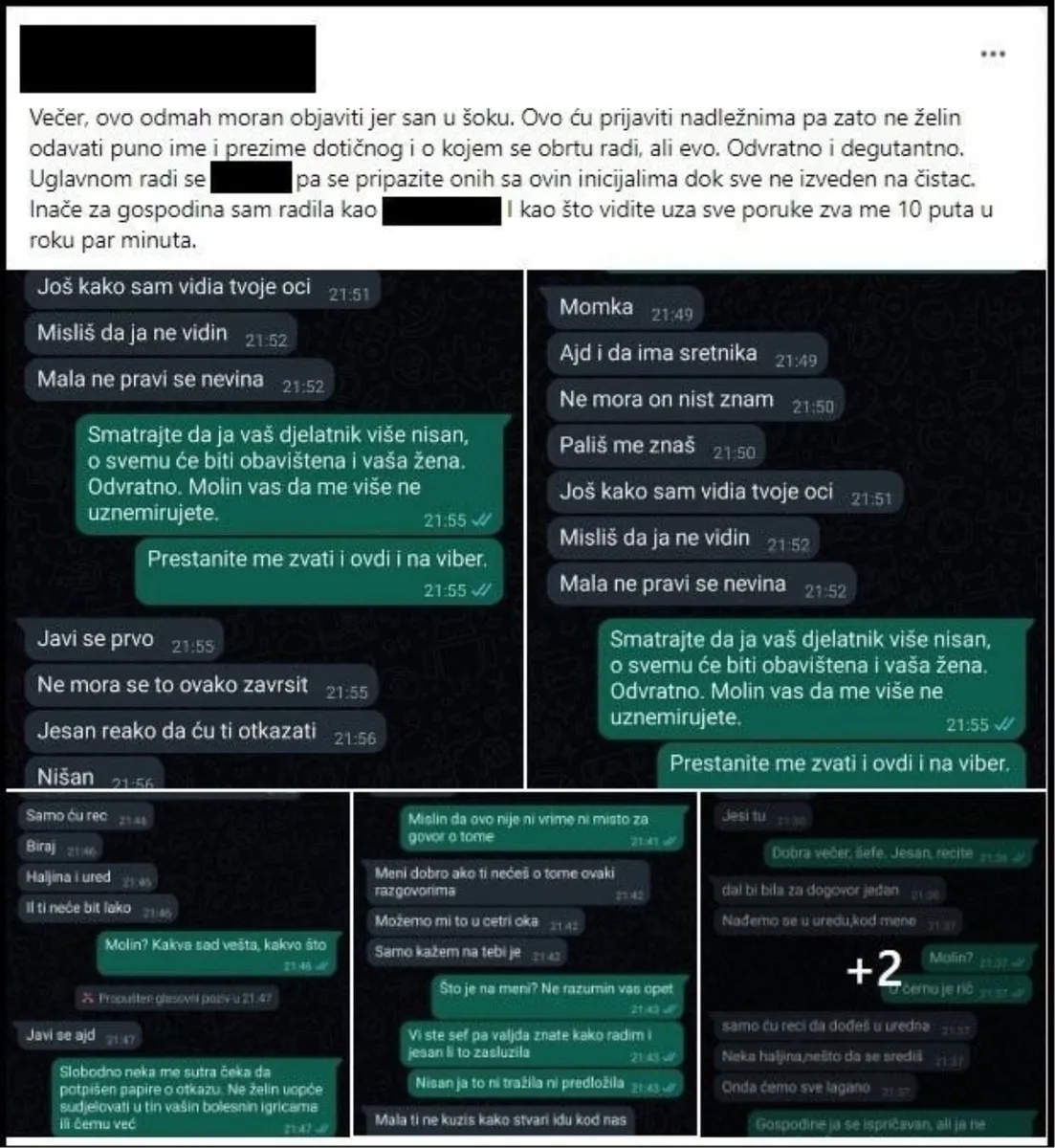 Dalmacija: Šef prijavljen, radnica u šoku... objavila sramotne poruke oženjenog muškarca 1