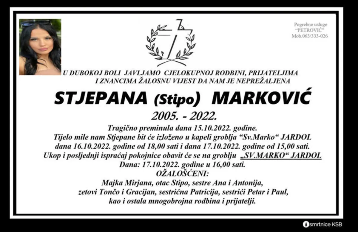 Od 17-godišnje Stjepane opraštaju se obitelj i prijatelji u Vitezu, za nju imaju samo riječi hvale 1