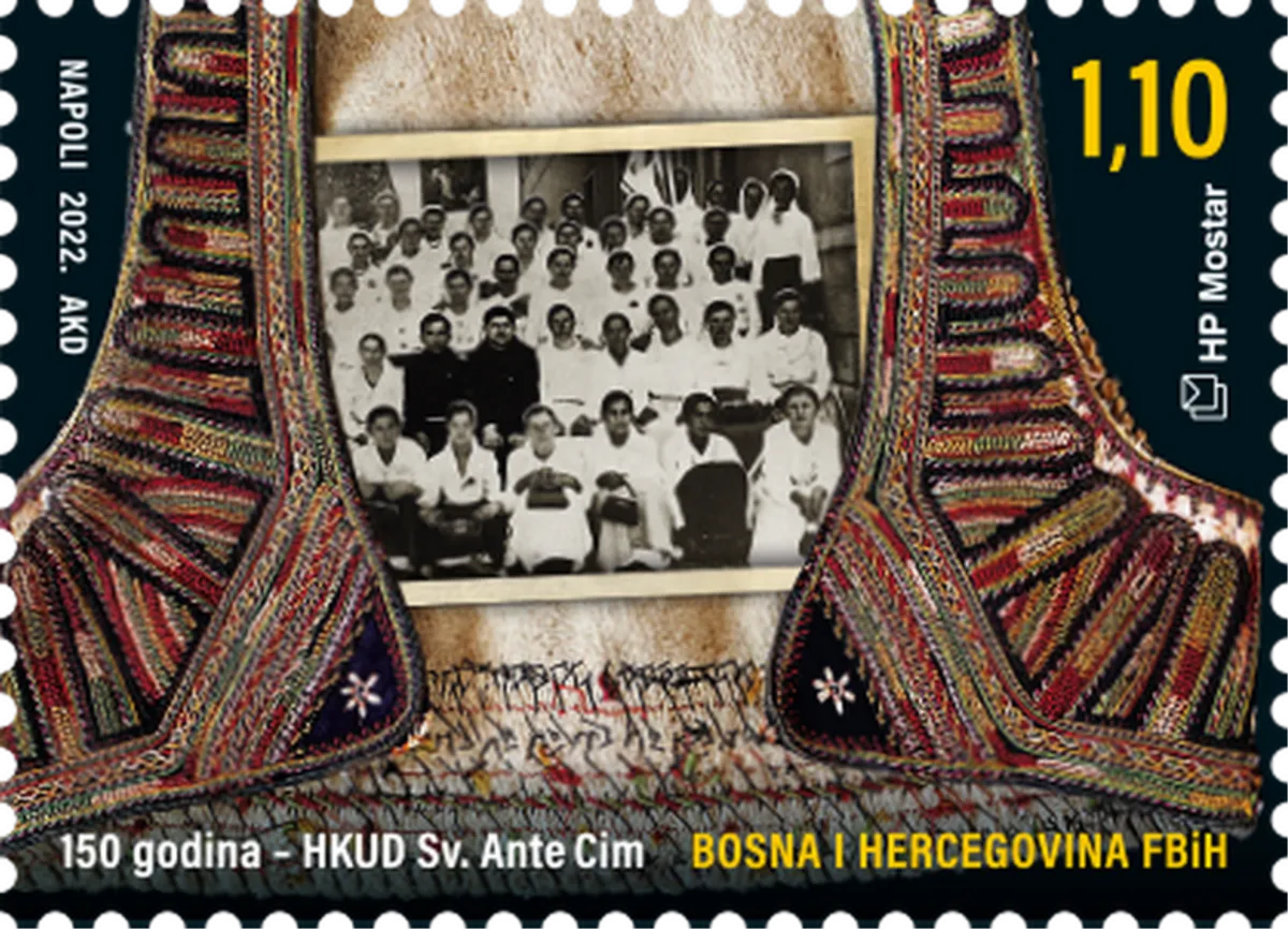 Prigodnom poštanskom markom obilježeno 150 godina HKUD Sv. Ante - Cim 1