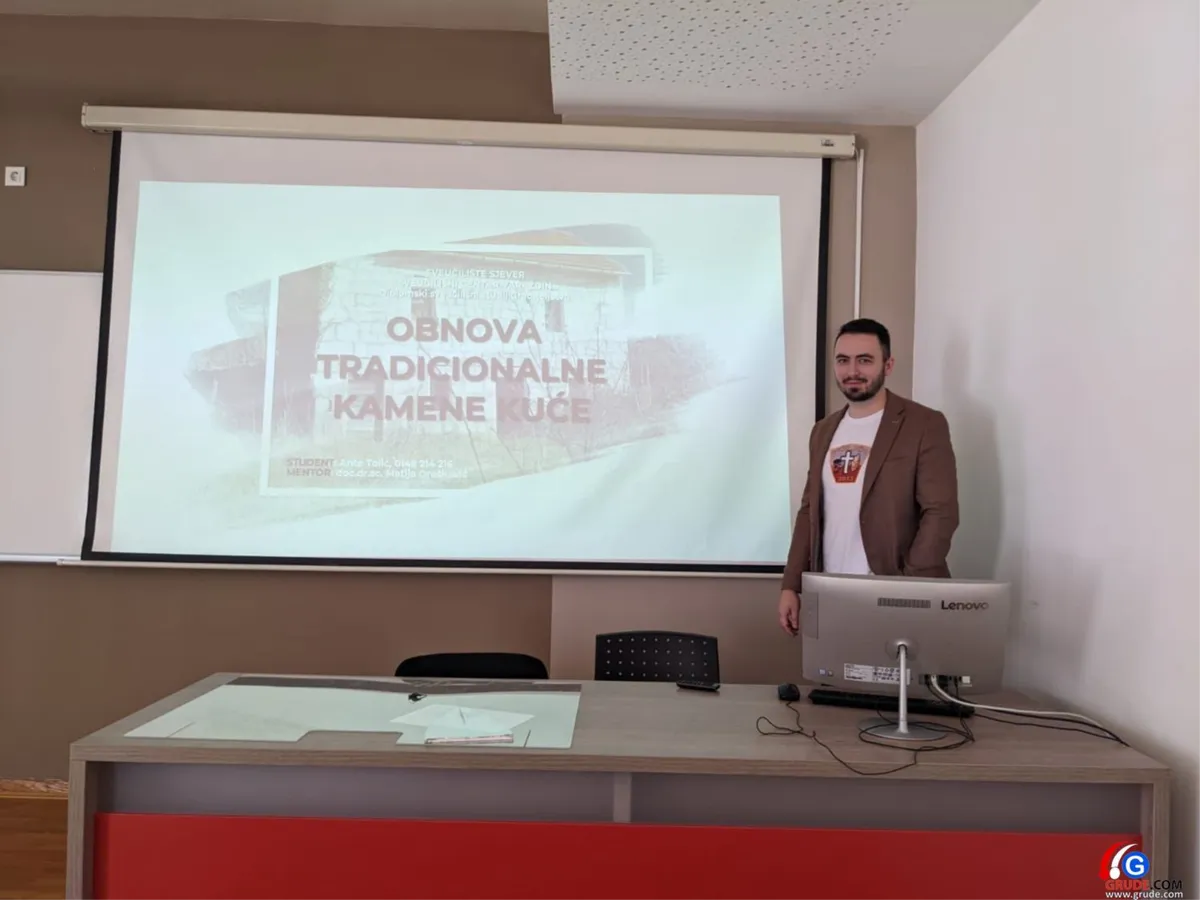 STARA KUĆA U GRUDAMA KAO MOTIV! ANTE TOLIĆ diplomirao na temu: Obnova tradicionalne kamene kuće