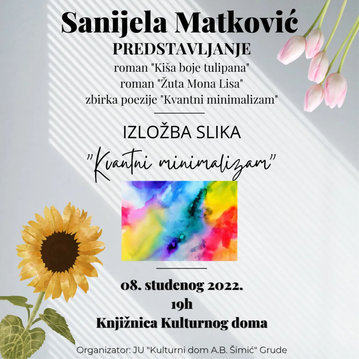 NAJAVA – Predstavljanje djela književnice Sanijele Matković