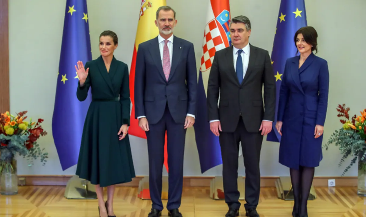 Španjolski kraljevski par svečano dočekan na Panovčaku
