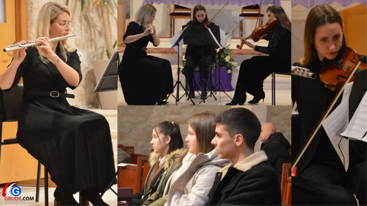 FOTO/VIDEO: Tri mlade glazbenice oživjele djela Dvoraka, Beethovena i Jungmanna u crkvi svete Kate u Grudama