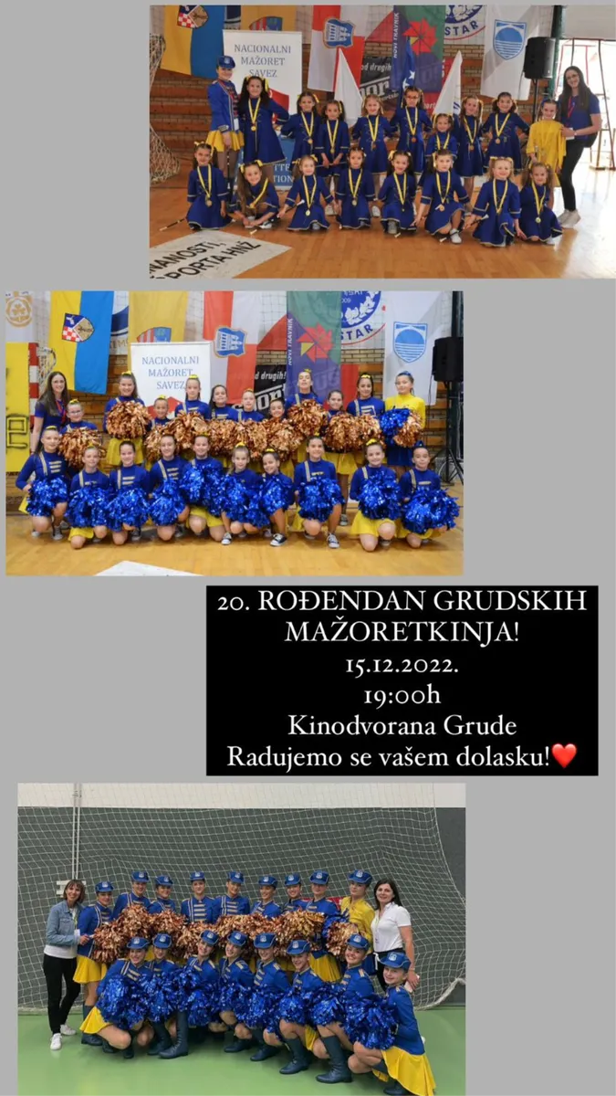PROSLAVA 20. ROĐENDANA GRUDSKIH MAŽORETKINJA: Bit će prikazan i kratki film o društvu 1