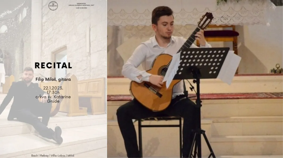 Gitaristički recital Filipa Miloša u Kamenoj ljepotici