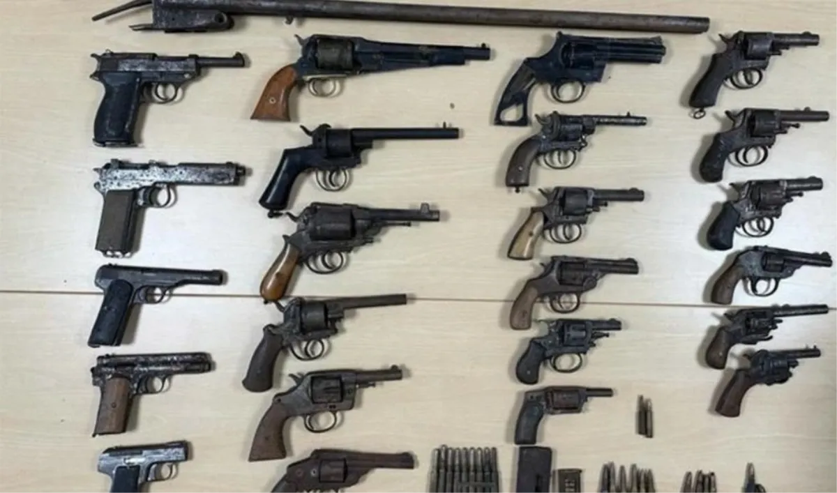 Policija zaplijenila arsenal oružja: 18 revolvera, pet pištolja, lovačku pušku