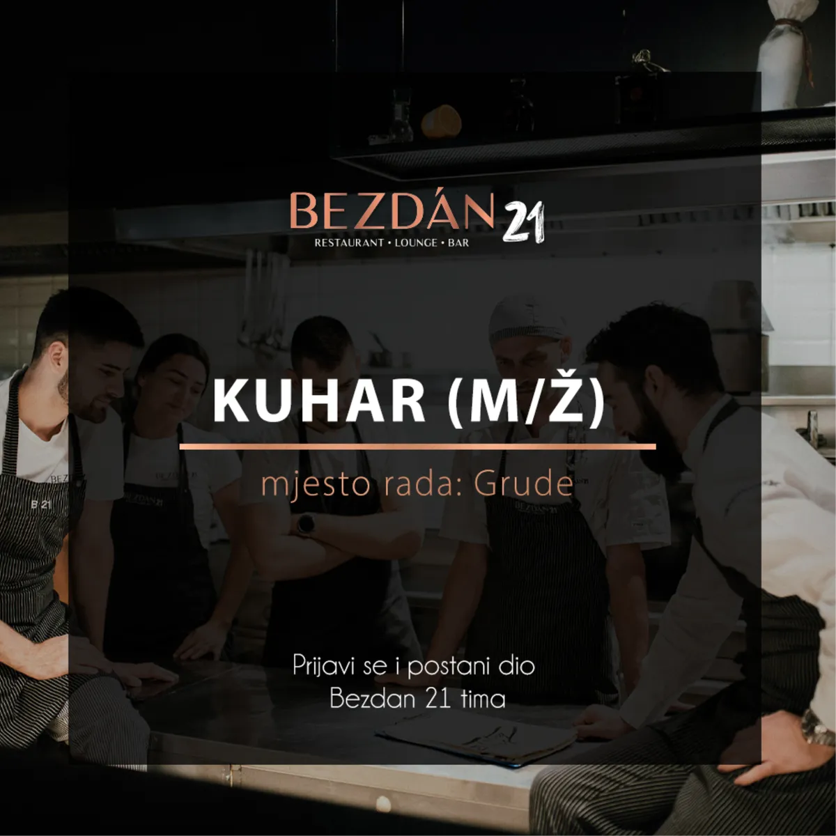 Restoran Bezdan21 traži kuhara