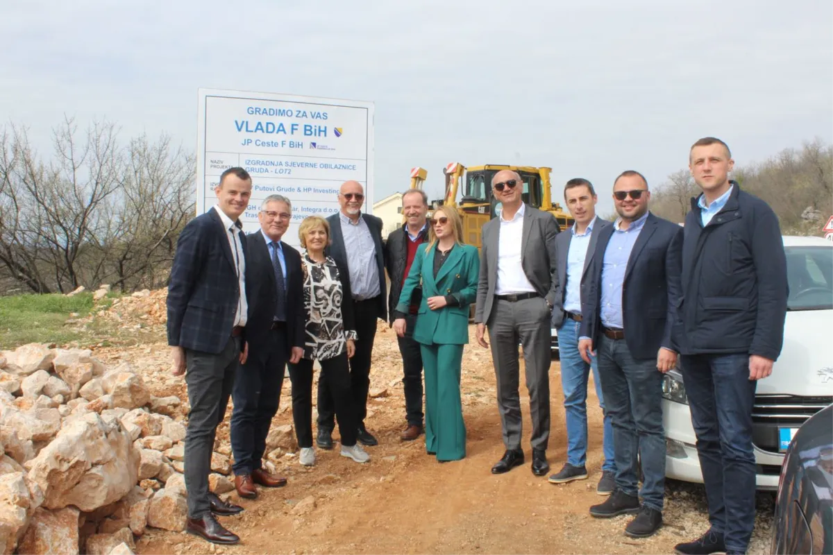 Grude: Predstavnici Općine i JP Ceste Federacije BiH na gradilištu Sjeverne obilaznice FOTO 2