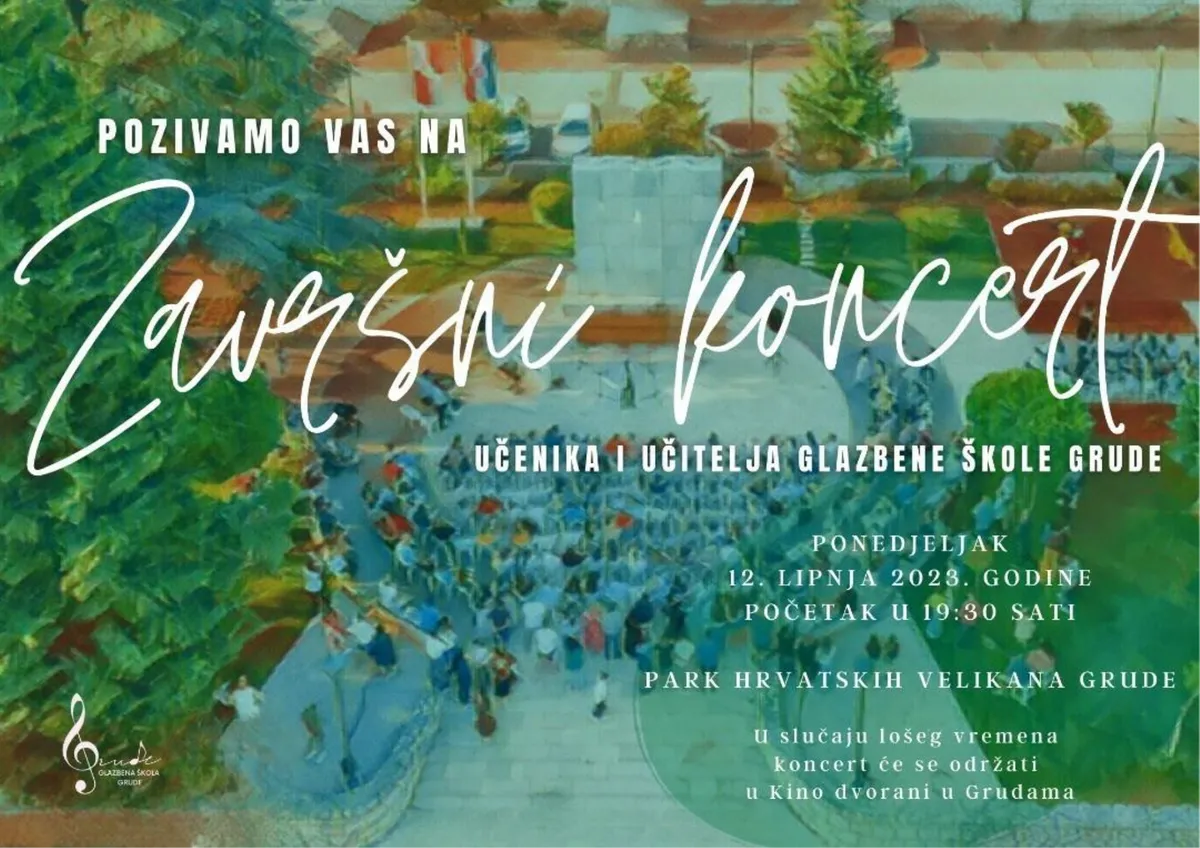Najava: Završni koncert Osnovne glazbene škole 1