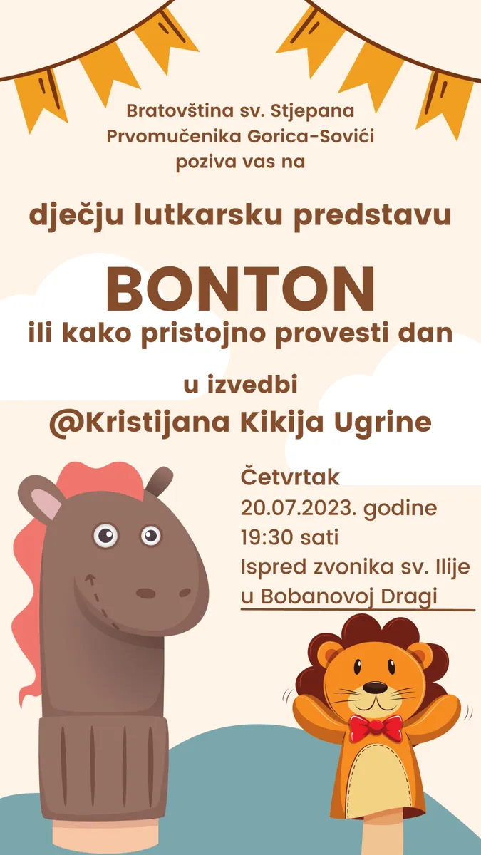 Lutkarska predstava ''BONTON ili kako pristojno provesti dan''