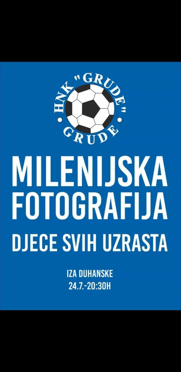 Poziv na otvaranje Športskog centra Grude i snimanje milenijske fotografije 1