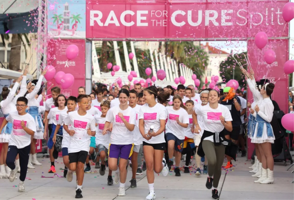 Think Pink: Više od 3000 ljudi u Splitu trčalo za borbu protiv raka dojke