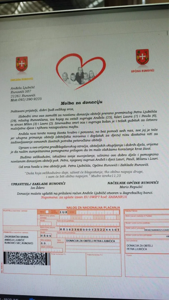 Obitelj iz Runovića treba našu pomoć! Iza Petra su ostali supruga i četvero malene djece 1