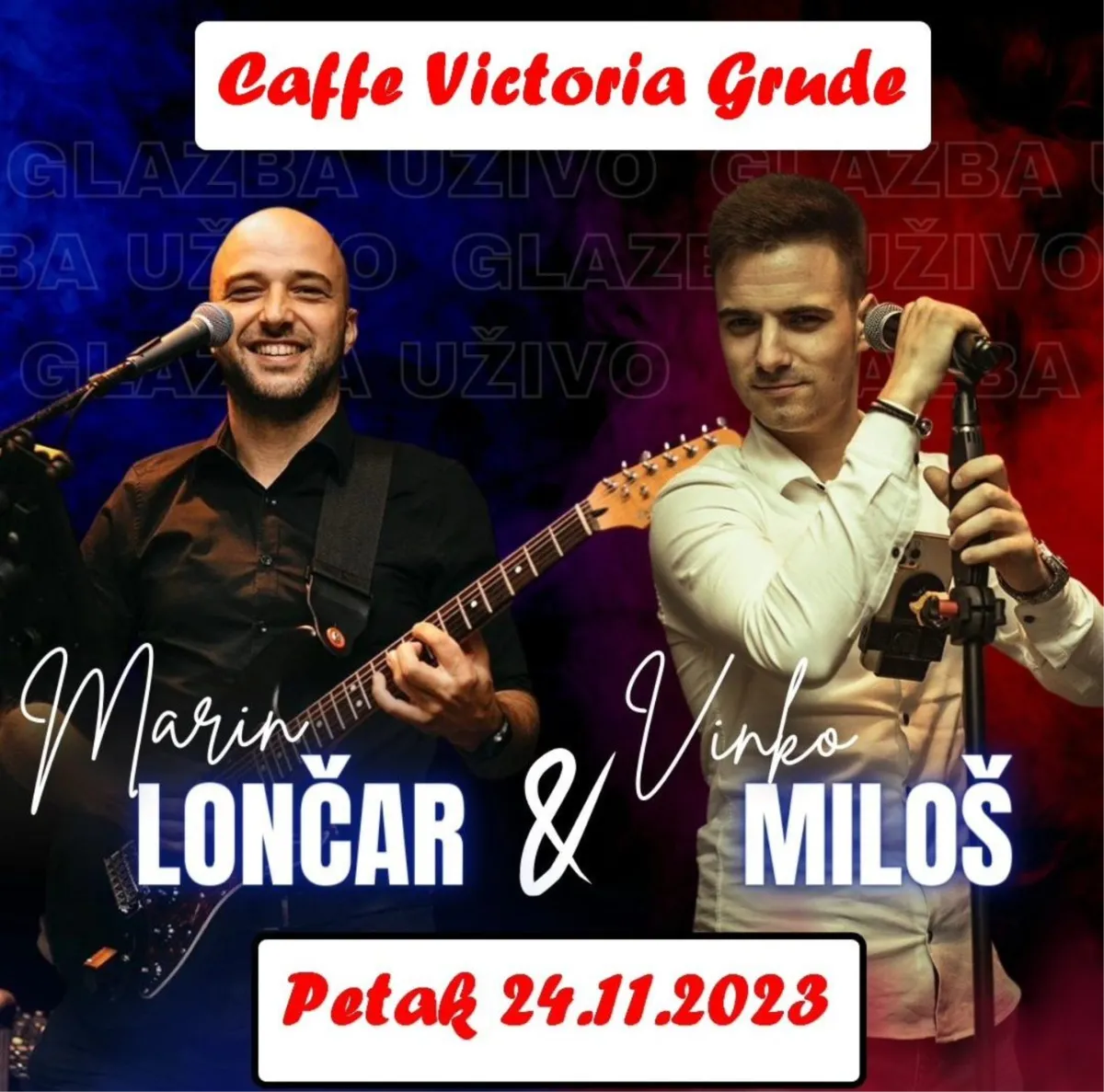 Vinko Miloš i Marin Lončar u caffeu Victoria Grude
