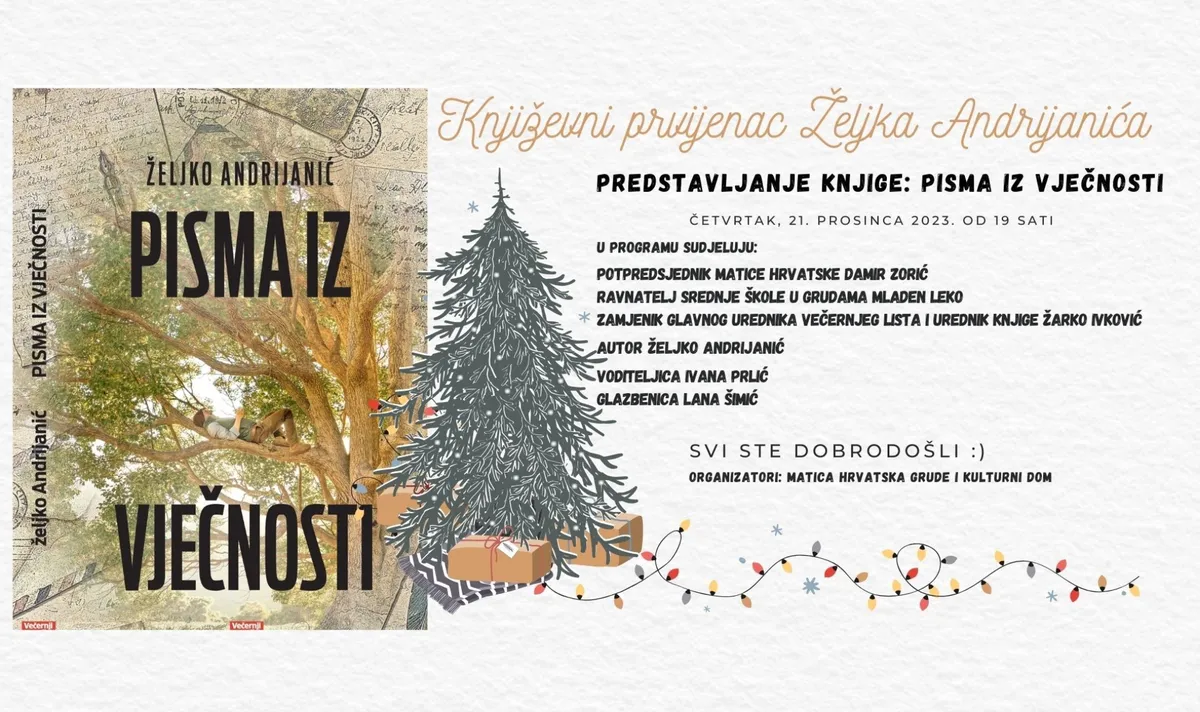 Željko Andrijanić predstavlja svoj prvi roman Pisma iz vječnosti