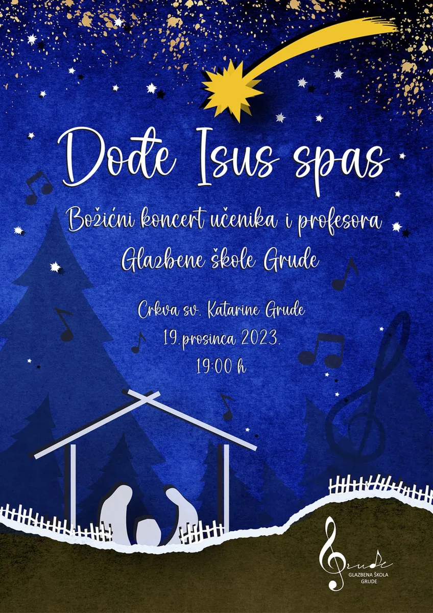 NAJAVA: Tradicionalni božićni koncert Glazbene škole Grude u Kamenoj ljepotici
