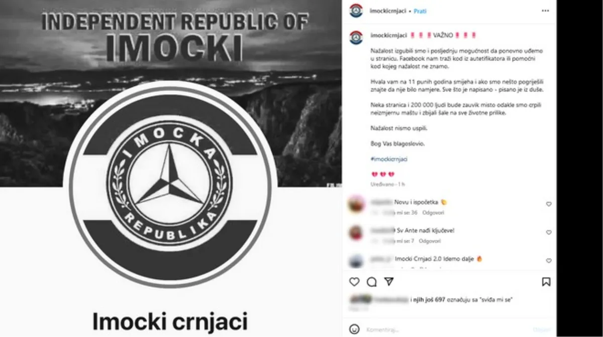 Zbogom, Imocki crnjaci! Hvala na 11 godina radosti, smijeha, prijateljstva, suosjećanja, borbe...