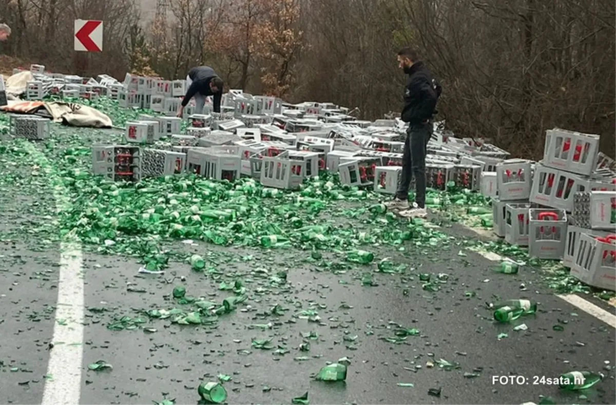 Ništa od gemišta! Na cesti Sinj-Vrlika sve puno mineralnih boca