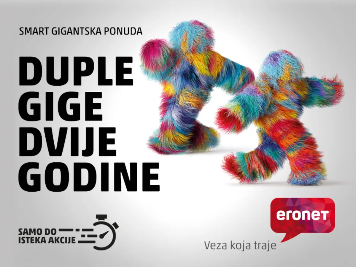 Zbog iznimnog interesa, Eronet produžio akciju Duple gige dvije godine!