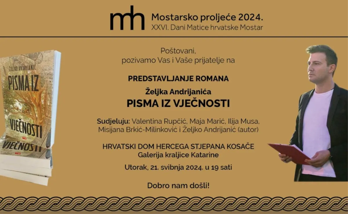 VEČERAS U MOSTARU - Pisma iz vječnosti dirljiva priča o potrazi za uzvišenom ljubavi